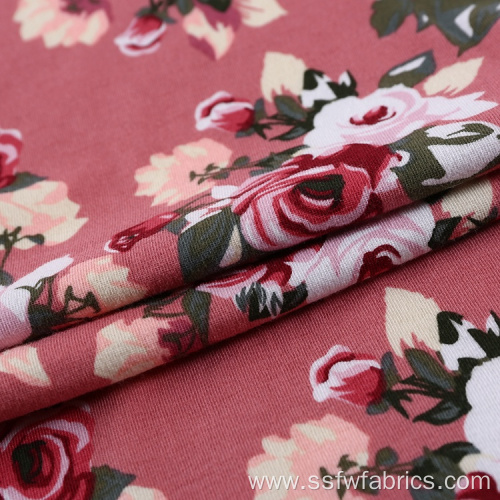 Knitted Soft Cotton Spandex Custom Printed Fabric